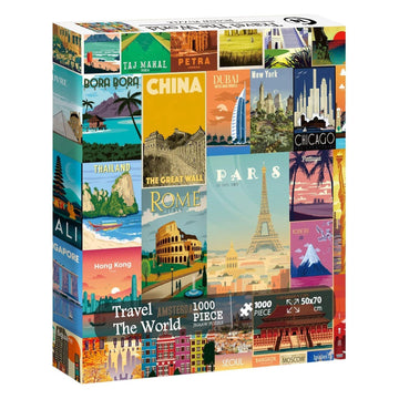 Vintage World Travel Poster Punteggio PUALLE 1000 pezzi